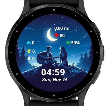 Romantic Night Garmin watch face preview