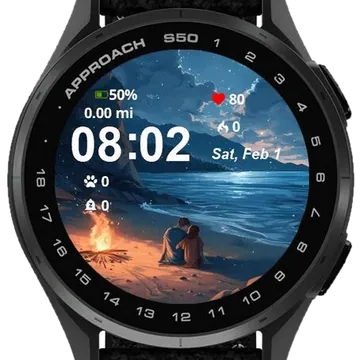 Romantic Valentine Day Garmin watch face preview