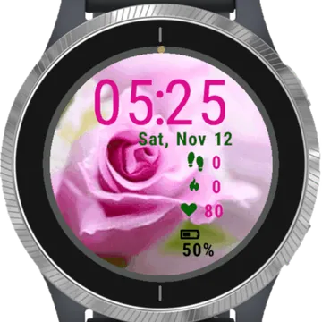 Rose Beautiful Pink Garmin watch face preview