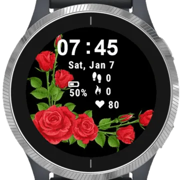 Rose Border Garmin watch face preview