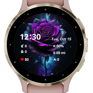 Rose Flowers Garmin watch face preview