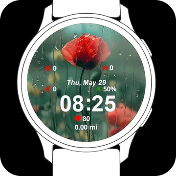 Rose Flowers Garmin watch face preview