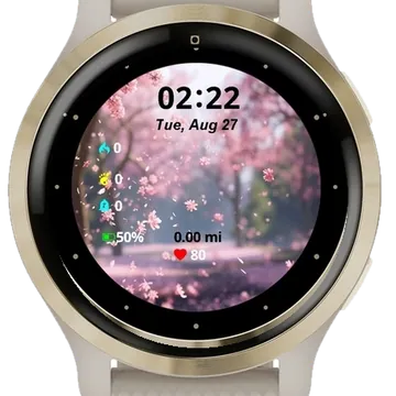 Rose Petals Garmin watch face preview