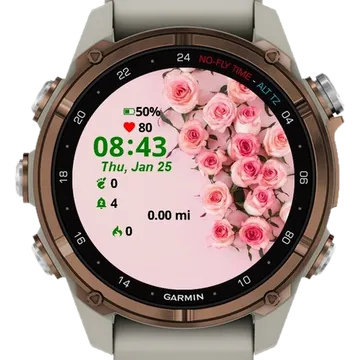 Roses Garmin watch face preview