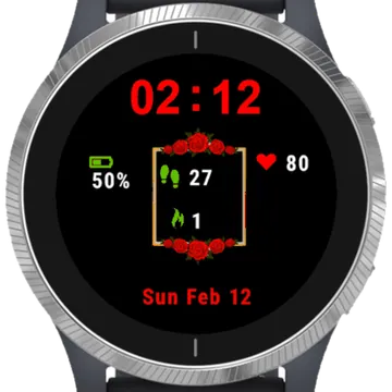 Roses Flowers Garmin watch face preview