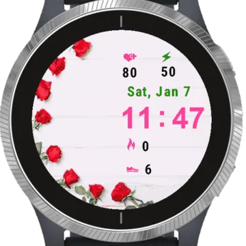 Roses Lying Garmin watch face preview