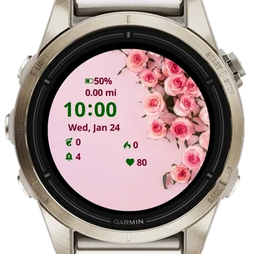 Roses Pink Garmin watch face preview