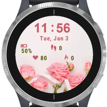 Roses Spring Concept Garmin watch face preview