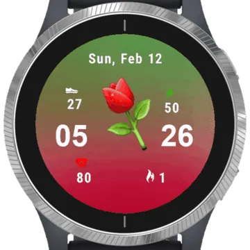 Roses Garmin watch face preview