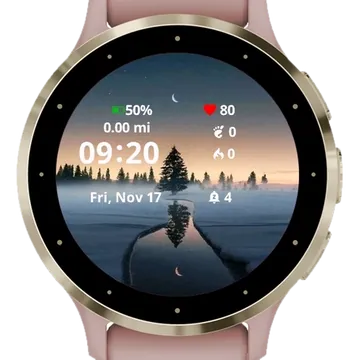 Rosie Dreams Winter Garmin watch face preview