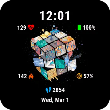 Rubik Garmin watch face preview