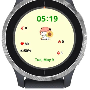 Sad Bubu Garmin watch face preview
