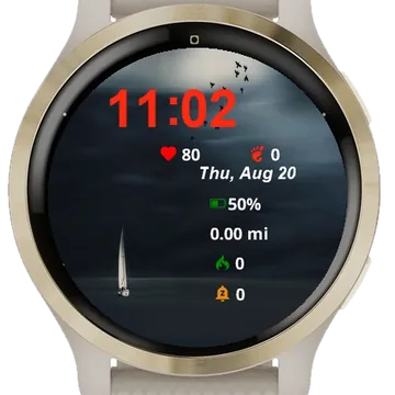 Sail Boat Has Been Taken Out Garmin watch face preview