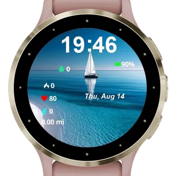 Sailing in Serenity Garmin watch face preview