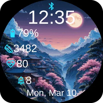 Sakura Garmin watch face preview