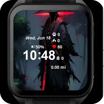 Samurai Garmin watch face preview