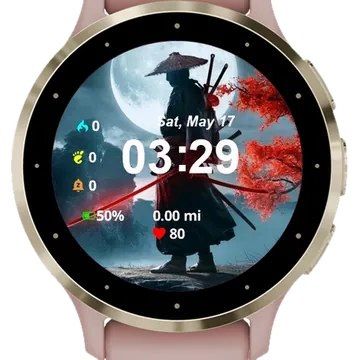 Samurai Garmin watch face preview