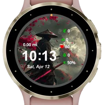Samurai Garmin watch face preview