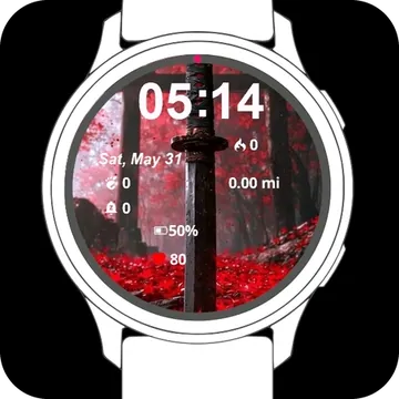 Samurai Rest Garmin watch face preview