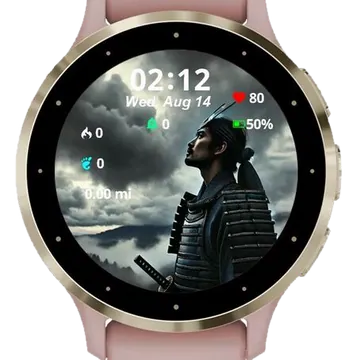 Samurai Standing Garmin watch face preview