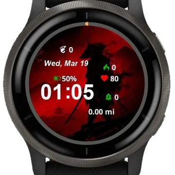 Samurai Garmin watch face preview