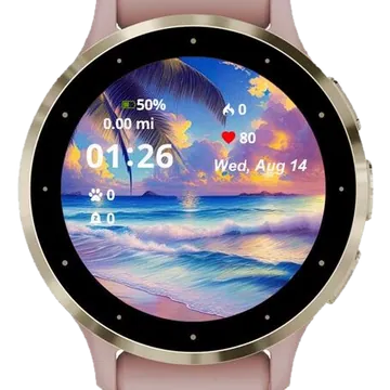 Sandy Shores Garmin watch face preview