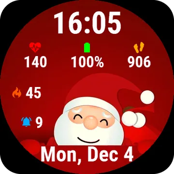 Santa Garmin watch face preview