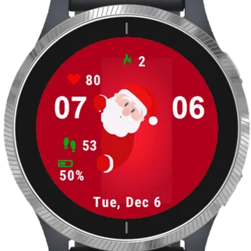Santa Background Garmin watch face preview