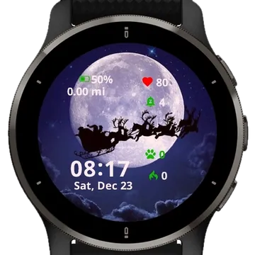 Santa came Garmin watch face preview