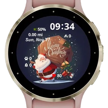 Santa Celebration Garmin watch face preview