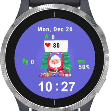 Santa Character Garmin watch face preview