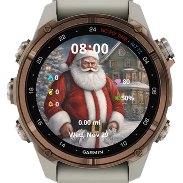 Santa Claus Garmin watch face preview