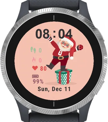 Santa Claus 23 Garmin watch face preview