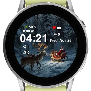 Santa Claus Garmin watch face preview