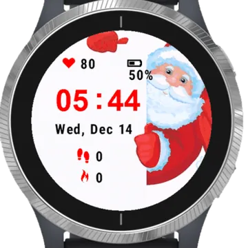 Santa Claus Blank Portrait Garmin watch face preview