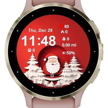 Santa Claus Christmas Garmin watch face preview