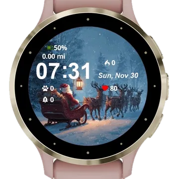 Santa Claus Christmas Garmin watch face preview