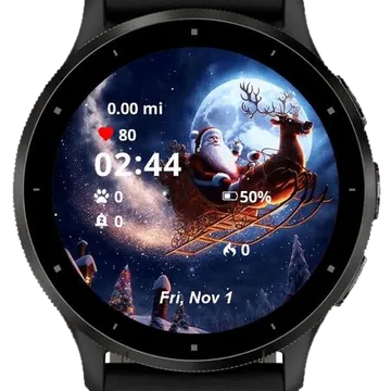 Santa Claus Coming Garmin watch face preview