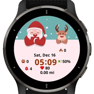 Santa Claus Reindeer Garmin watch face preview