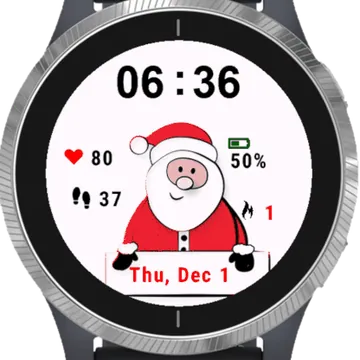 Santa Claus Garmin watch face preview
