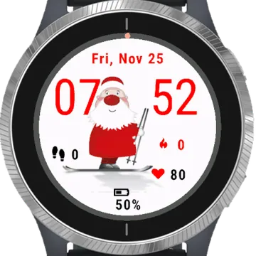Santa Coming Garmin watch face preview