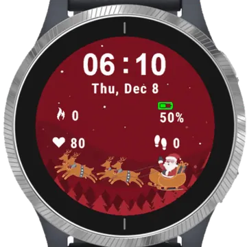 Santa Coming Garmin watch face preview