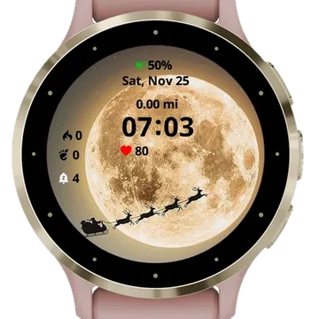 Santa Coming Garmin watch face preview