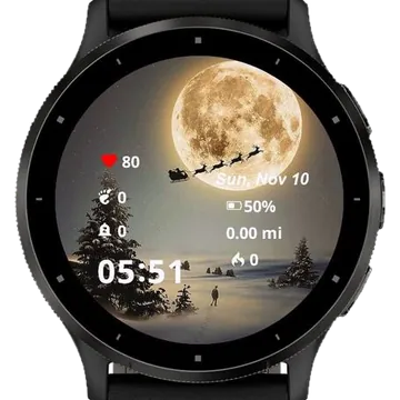 Santa Coming Today Garmin watch face preview