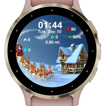 Santa Coming Today Garmin watch face preview