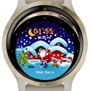 Santa Coming Garmin watch face preview