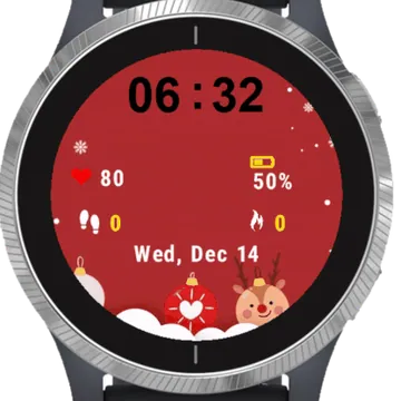 Santa Globes Garmin watch face preview