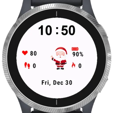 Santa Holding Bells Garmin watch face preview