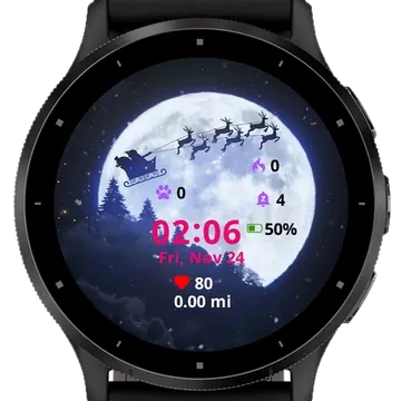 Santa Is Coming Garmin watch face preview