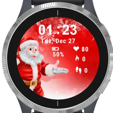 Santa Wallpaper Garmin watch face preview